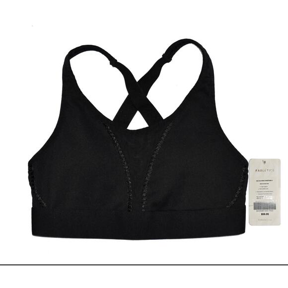 A6 NWT FABLETICS Black Zoe High Impact Sports Bra III W/Removable Cups Sz XS $60 - Picture 3 of 6